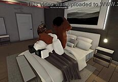 Roblox babes threesome with huge cocks for followers