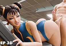Chun Li Delivers Footjob Before Intense Fucking Session