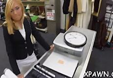 amateur's juicy shaved pussy traded for rough hardcore pounding