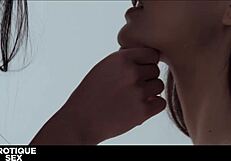 lucy li licks candice luca's wet pussy in erotic lesbian outdoor