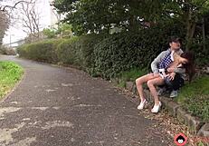 Kotori Shirayuki kneels sucking hard cock inside public toilet