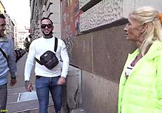 Skinny Ugly Toothless Granny Gets Rough Ass Pounded By Group