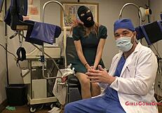 Patient 148 Screams in Latex Gloves Orgasm from Toys Gaping Pussy Slaps