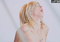 SKINNY BLONDE MISSY LUV SEDUCED BY LESBIAN ROOMMATE AMIRAH ADARA