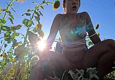 Damiana's Naughty Brazilian Challenge: Secret Fuck in Sunflower Fields Europe Ep6