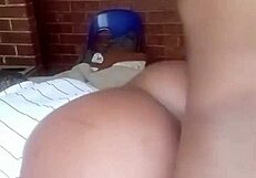 ebony big ass shakes as she takes it bent over from behind