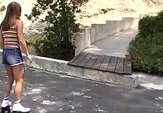 Big tits milf gauge deepthroats rides doggystyle gaping in fishnets heels