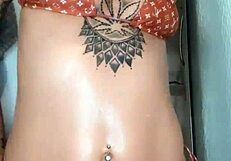 Skylarbonez milf oiled tattooed teen pussy in louis vuitton bikini hardcore