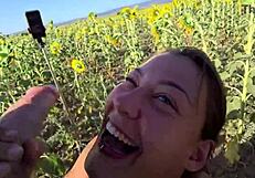 Damiana's Naughty Brazilian Challenge: Secret Fuck in Sunflower Fields Europe Ep6