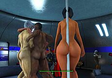 hey chat about this wild group scene with three guys and one girl going all out