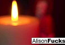 Red room brunette babe alison tyler straps on for pussy pounding