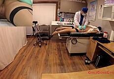 Patient 148 Screams in Latex Gloves Orgasm from Toys Gaping Pussy Slaps