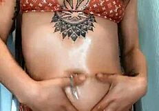 Skylarbonez milf oiled tattooed teen pussy in louis vuitton bikini hardcore