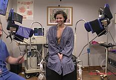 hey neighbor rebel wyatt spreads shaved pussy in first gyno