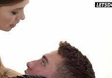 ruby reign's big ass babe seduces stepbro for doggystyle pussy pounding and cum covered face