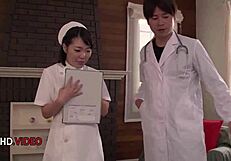 ui kinari the stockings jav nurse checks patient's shaved pussy in hospital