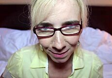 wanna see this old blonde slut slobber all over a cock?