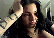 damn hot babe flashes her massive sexy tits everywhere