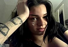 damn hot babe flashes her massive sexy tits everywhere