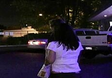 a sexy big boobed blonde in lingerie rides cock deepthroat doggystyle outdoor bliss