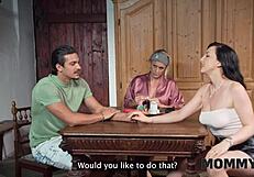 Horny Milf Rides Young Boyfriend on Kitchen Counter