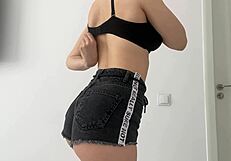 hey check out this hot milf's big natural tits in bra try-on haul