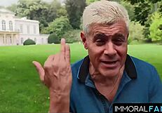 Dan slams chubby tits in doggystyle orgy cumfest!