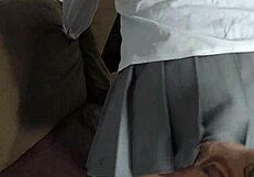 Trans newbie barebacks her own tight ass with huge cock creampie