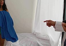 Latina patient spreads legs for doctor who fucks her big ass pussy raw in hospital without condom