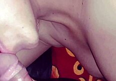 Desi mature asian with big shaved tits sucks and fucks homemade with young couple's huge cock