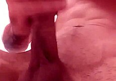 big dick guy cums hard all alone