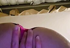 tiny emy angel spreads sexy ass pussy for intense hardcore pounding action