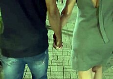 exhibitionist wife flashes then takes cock deep in the car