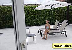 i'm so horny sucking this fat cock by the pool before swallowing sona bella style