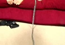 What if a latex BDSM bitch took two cocks anally then swallowed every drop?