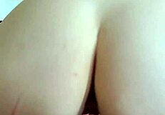 woman rides reverse cowgirl until deep creampie fills her