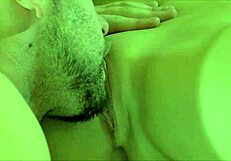 He Cums Loads on Her Flat Belly and Small Boobs