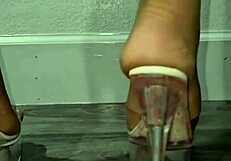 Hey, wanna see this cute cocktease in heels?