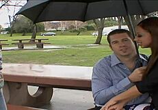 slut brunette takes huge cock bed pounding