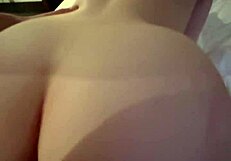 Scandi petite brunette's bubble butt takes bbc creampie doggystyle pov