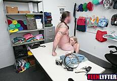 Petite 18+ Thief Banged Hard by Security Guard Hidden Cam