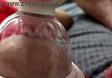 Cute colombian brunette's nipples sweetly licked by crazy vacuum tongue fetish