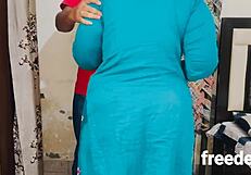 Indian Stepson Pounds Stepmom's Tight Hairy Pussy at Home First Time