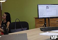 unemployed morena's only choice: strip for cash sex casting