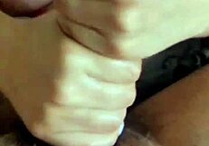 check out this big boobs wife stroking her hubby's cock nice and slow