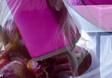 blonde goddess spits on her messy soles before offering them for licking and toe sucking