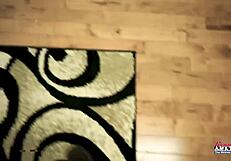 Petite Blonde Mya Fingers Shaved Pussy While Handjobbing Thick Cock to Facial Cumshot