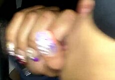 Masked Slut Spits and Sucks Cock in Sloppy Wet Blowjob