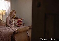 old hottie pierces shemale erica cherry's butt with his dick