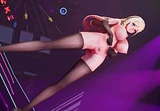 big ass big tits bitch knight shakes booty in mmd erotic dance